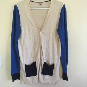 Super soft white black and blue Cardigan